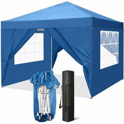 Pavillon 3x3/3x6m mit 4 Seitenteilen Faltpavillon Pop Up Stabil UV-Schutz Wasser