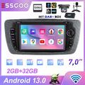 DAB+ Autoradio 2+32G Android 13 GPS Carplay +Kam Für Seat Ibiza MK 4 6J 2009-13