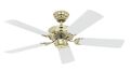 Deckenventilator ohne Lampe Lüfter Classic Royal Messing Glanz Weiß Grau 103 cm