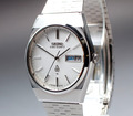 [Fast MINT+++] Vintage Seiko King Quartz 5856-8070 Silber Herrenuhr aus JAPAN