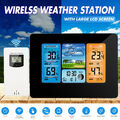 Wireless Wetterstation Funkwetterstation Digital Thermometer Wettervohersage Uhr