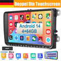 DAB+ GPS Navi Android 14 4+64G Autoradio Carplay Für VW GOLF 5 6 Touran Polo EOS