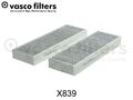 david vasco Filter, Innenraumluft X839 für CITROËN DS  passend für FIAT JEEP