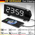 LED Radio Radiowecker mit Projektion Digital Dimmbar Tischuhr Alarm USB NEU-DE