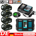 18V 5Ah für Makita Ersatzakku BL1850B LXT Li-ion BL1860 1830 Dual-Ladegerät