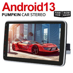 Pumpkin 4GB 64GB 10.1" Android 13 Autoradio GPS Navi 1 DIN Carplay Bluetooth DAB