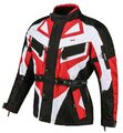 Bangla Motorrad Jacke Textil Motorradjacke Protektoren rot schwarz weiss S - 6XL