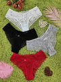 Damen Spitze slip Spitzenslips Unterwäsche Dessous Frauen Unterhose Tanga String