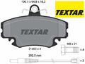 TEXTAR 2146304 Bremsbelagsatz für Scheibenbremse Bremsbelagsatz 