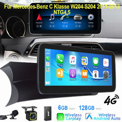 DAB+ KAM 8Kern Android 13 Autoradio 6+128G DSP Navi 4G Wifi für BENZ W204 NTG4.5