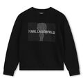 KARL LAGERFELD KIDS Sweatshirt schwarz iconic Print transparent