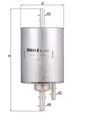 MAHLE Kraftstofffilter Ø 74,5 mm (KL 570) für AUDI A6 C6 A4 B6 B7 C5