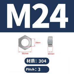 SechskantMuttern DIN 934 Edelstahl Rostfrei A2 V2A/A4 M1 M2 M3 M4 M5 M6 Bis M64