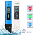 PH Messgerät TDS EC Temperatur Set, Wasserqualität Tester mit Hoher Genauigkeit