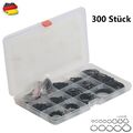 300 Stück Seegering Sortiment Set 3mm - 32mm Sprengringe Sicherungsring Außen