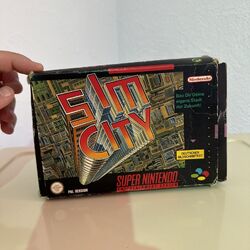 Super Nintendo Spiel : Sim City - Modul Anleitung OVP SNES PAL NOE