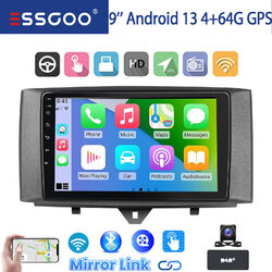 DAB+ Carplay Autoradio Für Smart Fortwo 451 2011-2015 4+64G Android 13 GPS NAVI