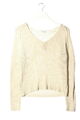 BLUEMOTION V-Ausschnitt-Pullover Damen Gr. DE 36 creme Casual-Look