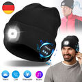 Bluetooth Music Mütze Wintermütze mit LED Licht, Beanie Hut Warme Strickmütze