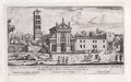 Roma Rome Rom Basilica di Santa Francesca Romana Piazza Falda incisione 1665