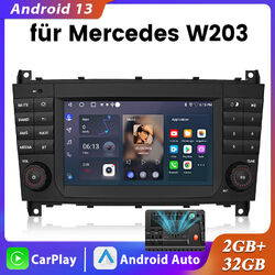 Für Mercedes-Benz C/CLK/CLC Klasse W203 W209 Autoradio Android13 GPS Nav CARPLAY