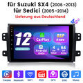 4+64GB Für SUZUKI SX4 Fiat Sedici Android 12 Autoradio GPS Navi WIFI CarPlay 4G