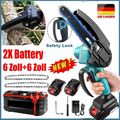 Akku Kettensäge 6+6 zoll Mini Elektro Kettensägen Handkettensäge Mit 2 Akku DHL