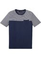 T-Shirt mit Streifen Gr. 48/50 (M) Blau Weiß Herren Baumwoll-Kurzarmshirt Neu*