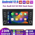 Android Apple Carplay Autoradio GPS NAV RDS WiFi Für Audi A4 S4 RS4 B6 B7 8E 8H