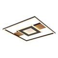 Deckenleuchte Wohnzimmer LED Deckenlampe Metall Holzoptik BigLight