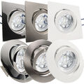 LED Spot 230V dimmbar Decken Einbau Strahler Lampen MCOB 4W 6W 7W PREMIO CARREE