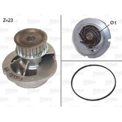 1x Wasserpumpe, Motorkühlung VALEO 506656 passend für OPEL SAAB VAUXHALL