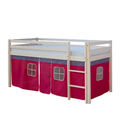 Hochbett Kinderbett 90x200 Vorhang Stockbett Etagenbett Spielbett Homestyle4u