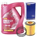 SCT ÖLFILTER + 5 LITER MOTORÖL 5W-30 MANNOL ENERGY PREMIUM 5W30 für GM DEXOS2