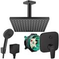 Hansgrohe Unterputz Talis E schwarz Duscharmatur Duschsystem Regendusche black