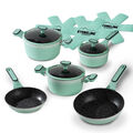 STONELINE® 11-teilig Mint Kochgeschirr-Set 18cm - 24cm Topf Pfanne IIWahl 22335