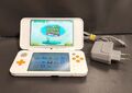 New Nintendo 2DS XL Spielkonsole + Animal Crossing 3Ds - Orange/Weiß 