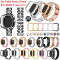 Bling Armband Für Fitbit Versa 4 3 2/Sense 2 1 Metall Uhrenarmband+PC Case Cover