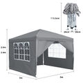 3x3m Faltpavillon Pavillon UV Gartenzelt Partyzelt Stabil Faltbar Wasserdicht