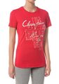 Champion Damen Crewneck T-Shirt Kurzarmshirt Oberteil, Ruby Rot, L