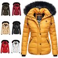 Navahoo Damen Winterjacke Steppjacke Kurz Parka Jacke warm gefüttert Zuckerbiene