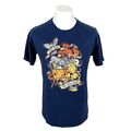 Grafik T-Shirt Large blau marine Oversized Grafik Tee Tiere T Shirt