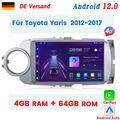 Für Toyota Yaris 2011-2018 Android12 Carplay Autoradio GPS NAVI WIFI DAB+ 4+64GB