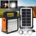 Tragbare Powerstation Solargenerator Solarpanel Ladegerät mit LED Camping Lampe