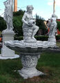 Gartenbrunnen mit Wasserträgerin 162 cm Gartendeko, Springbrunnen, Steinguss