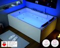 Whirlpool Eckbadewanne Badewanne Wanne Spa Home 2 Personen Whirlwanne LED