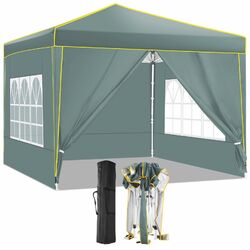 Pavillon Pavillion 3x3m 3x4,5m Gartenpavillon Pop Up Faltbar mit 4 Seitenteilen