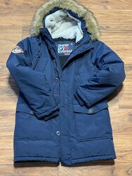 Superdry Winterparka Everest Herren dunkelblau Gr. M wenig getragen 