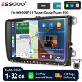 9" IPS Android 13 Autoradio Carplay GPS Navi Wifi RDS Für VW GOLF 5 6 Polo DAB+