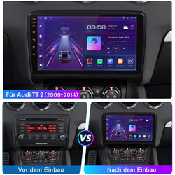 Autoradio für Audi TT MK2 8J 2006-2014 GPS Navi WIFI BT 64GB Android 13 Carplay